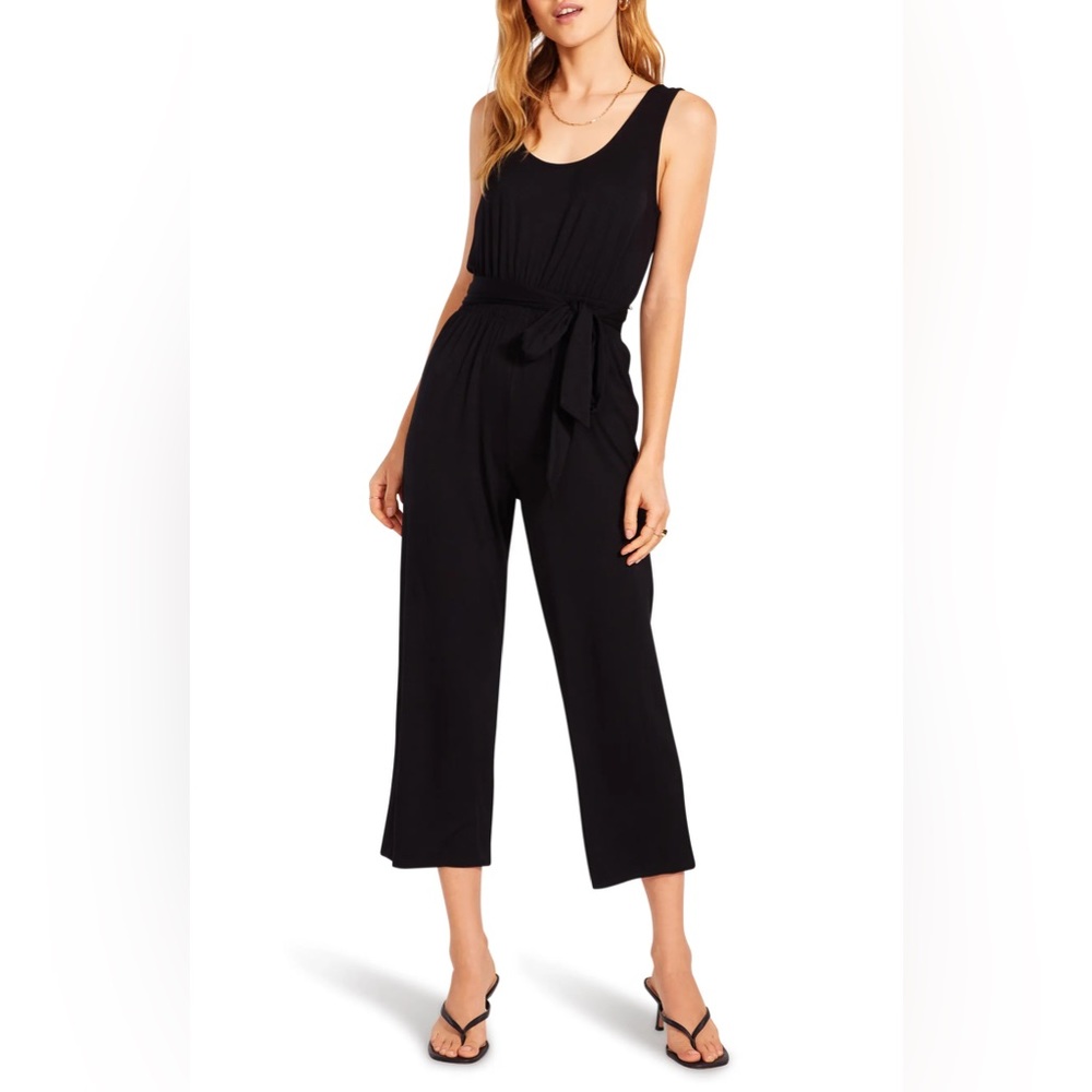 BB Dakota by Steve Madden Nashville Tie Belt Crop Jumpsuit
